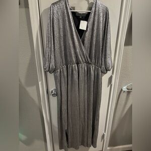 Silver 3X Absolutely Famous Dress NWT